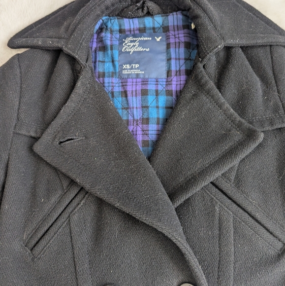 AEO Wool Blend Pea Coat, Size XS - Picture 4 of 11